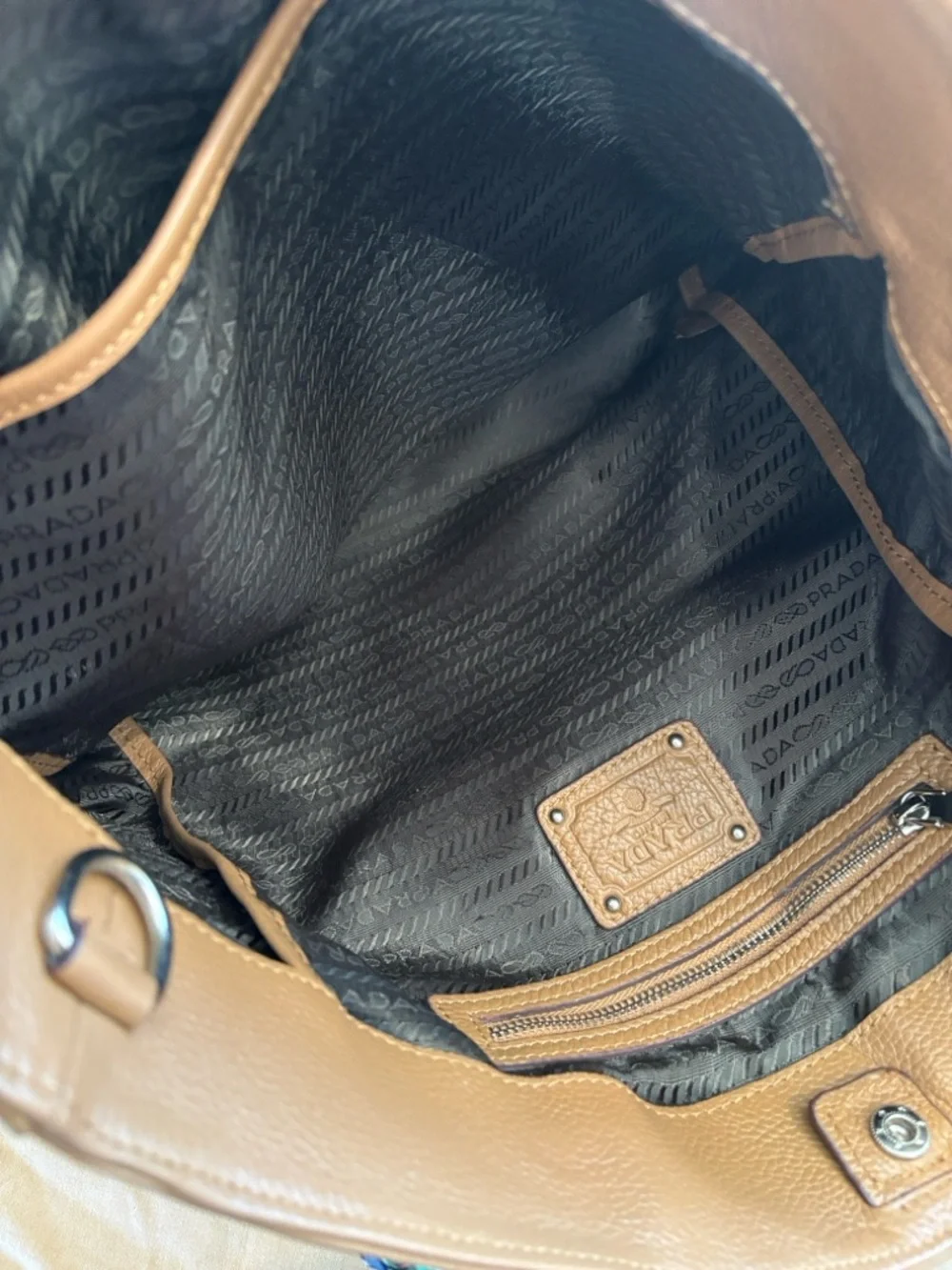 Prada Vitello Leather Tote Bag with Strap - Picture 10 of 13